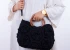 Black Floral Crochet Handbag
